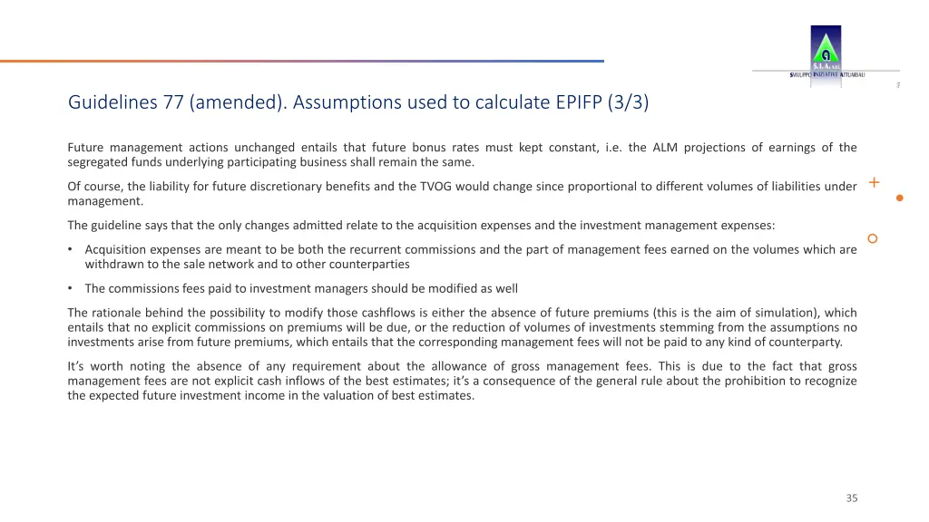 guidelines 77 amended assumptions used 2