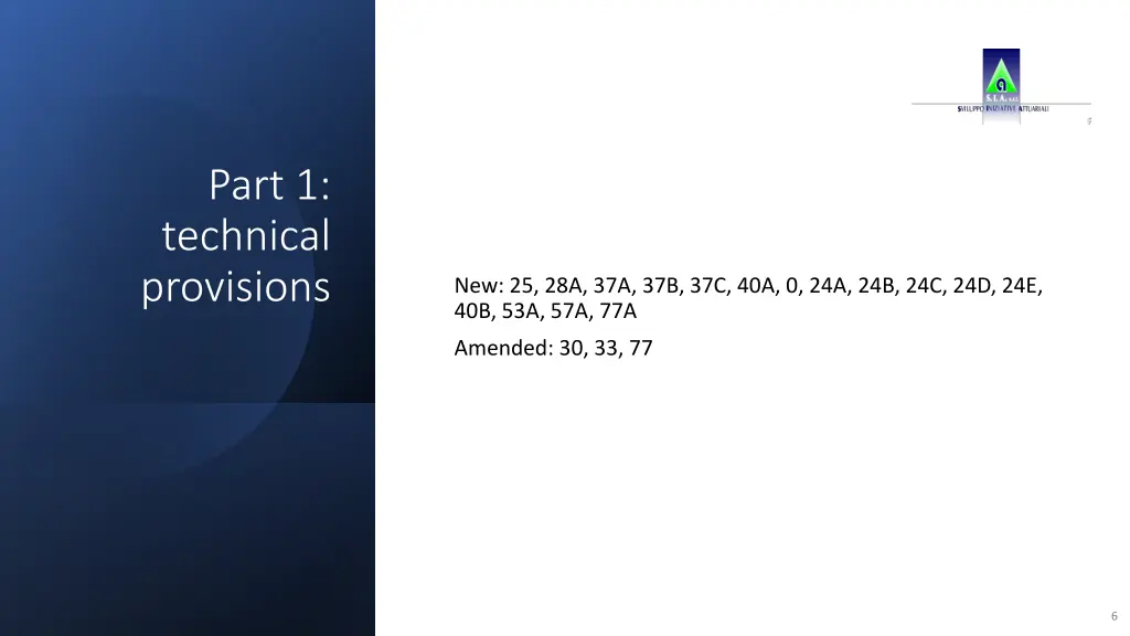 part 1 technical provisions