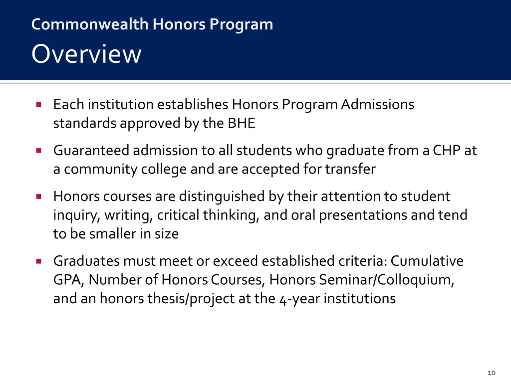 commonwealth honors program overview 1