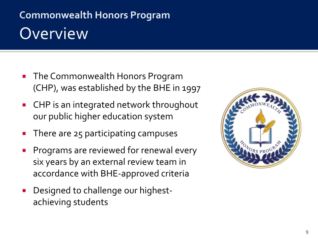 commonwealth honors program overview
