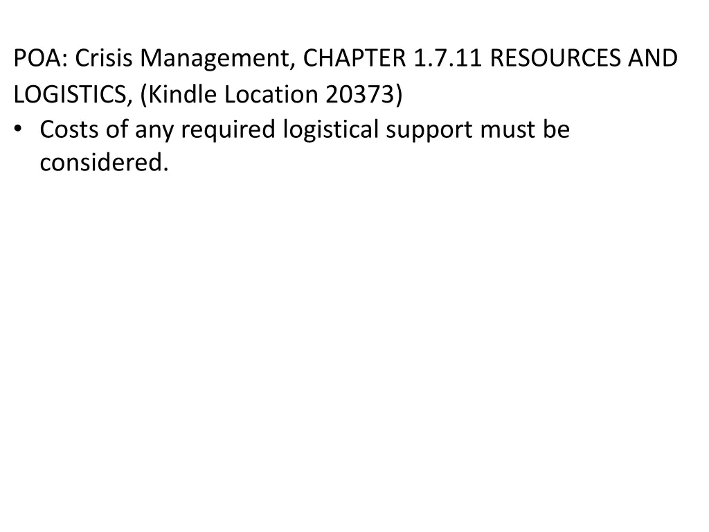 poa crisis management chapter 1 7 11 resources