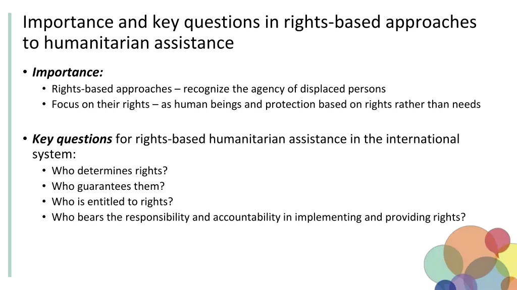 importance and key questions in rights based