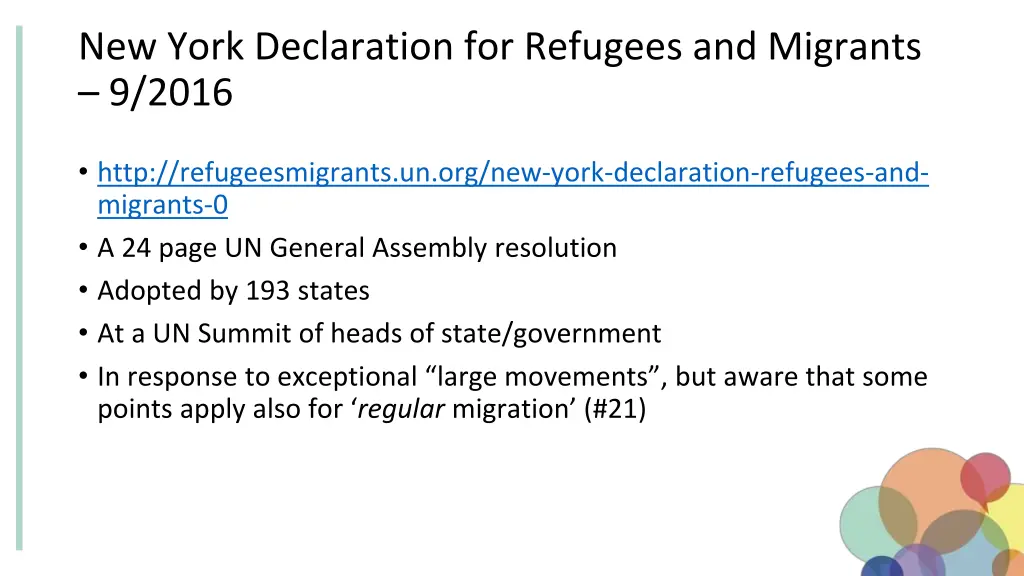 new york declaration for refugees and migrants