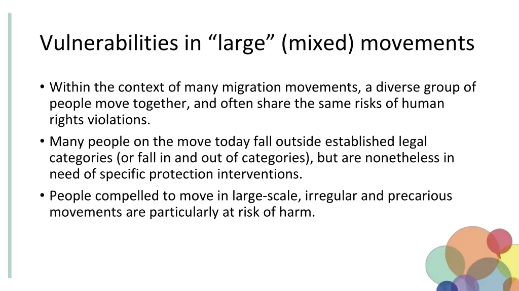 vulnerabilities in large mixed movements