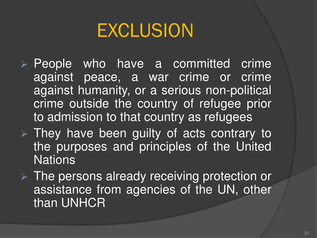 exclusion