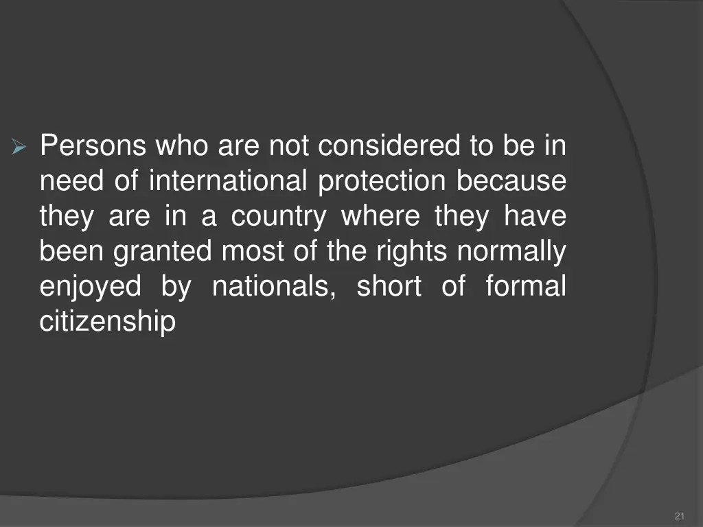 persons who are not considered to be in need