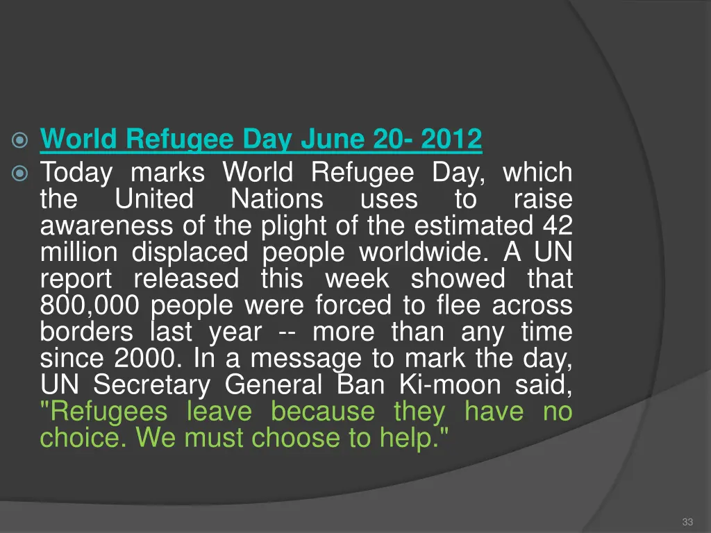 world refugee day june 20 2012 today marks world