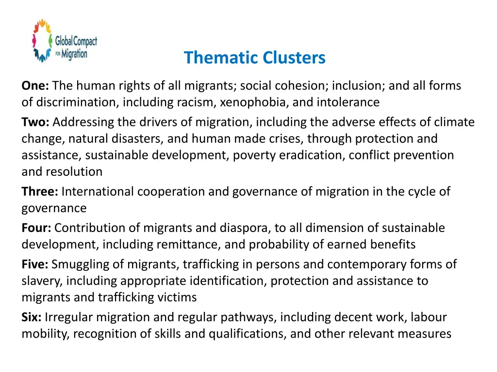 thematic clusters