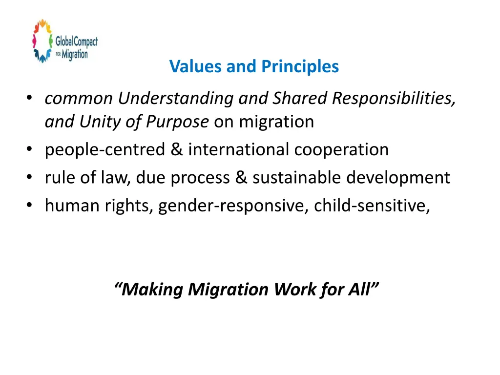 values and principles