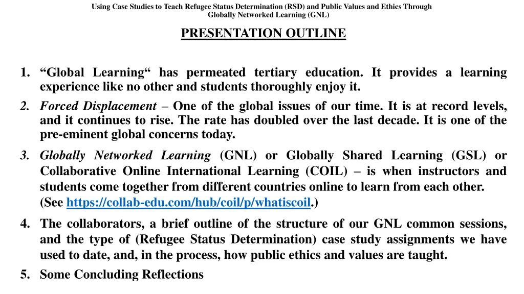 using case studies to teach refugee status