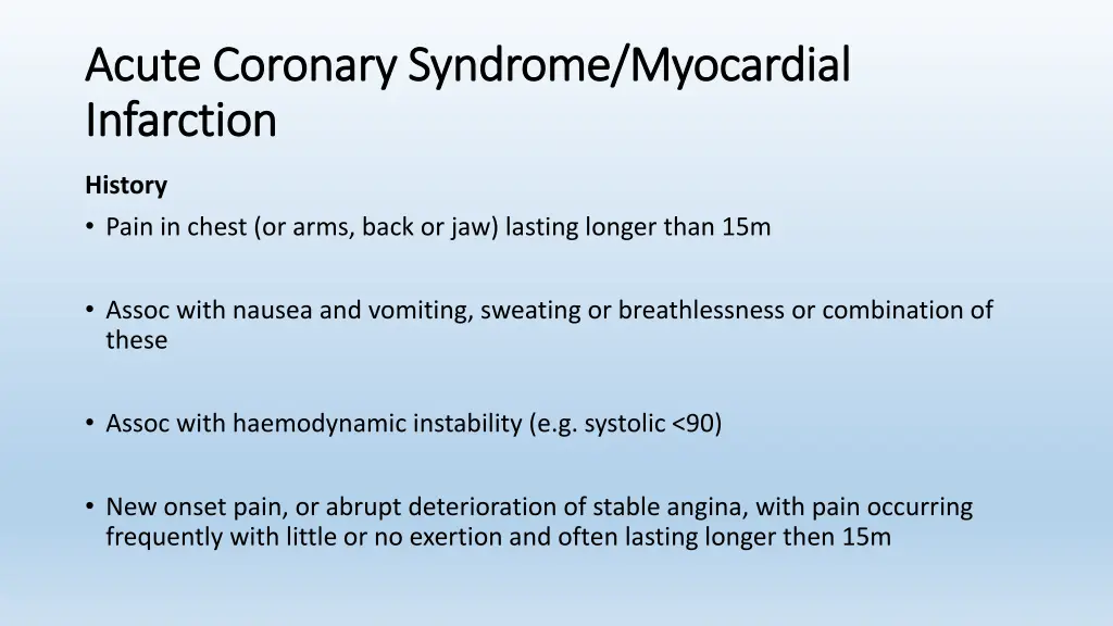 acute coronary syndrome myocardial acute coronary