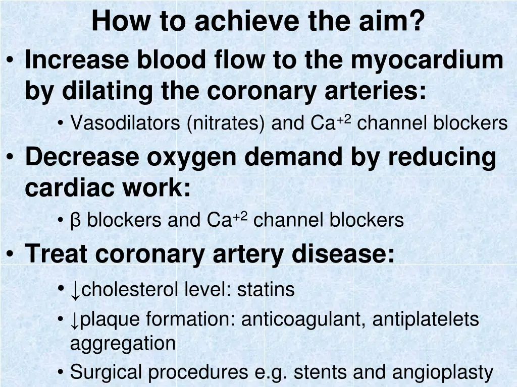 how to achieve the aim increase blood flow