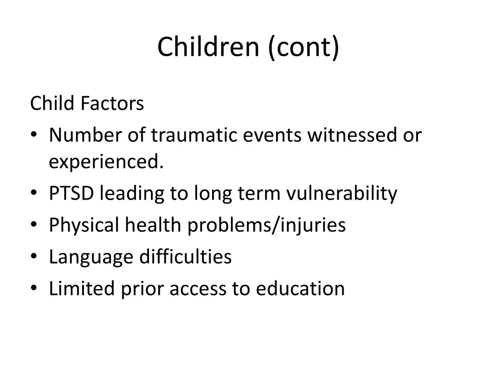 children cont