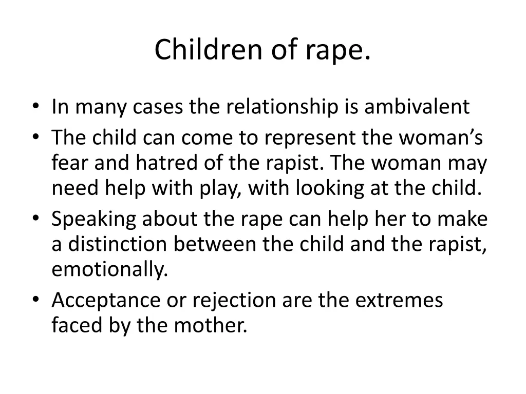 children of rape