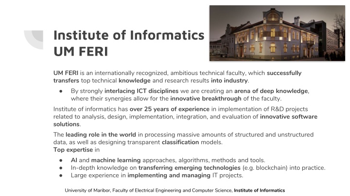 institute of informatics um feri