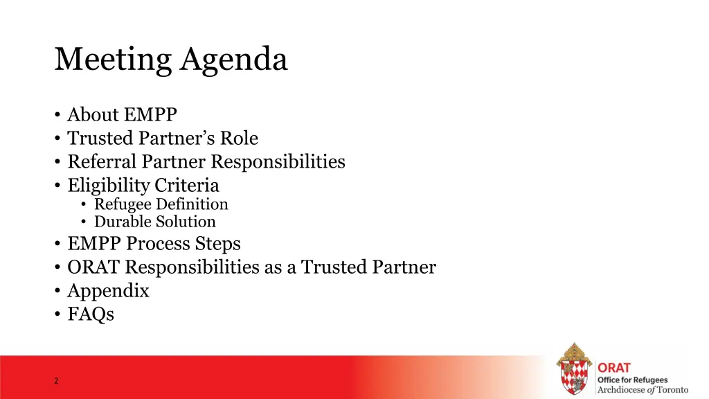 meeting agenda