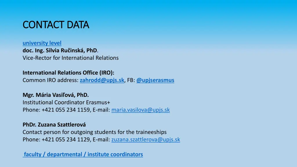 contact data contact data