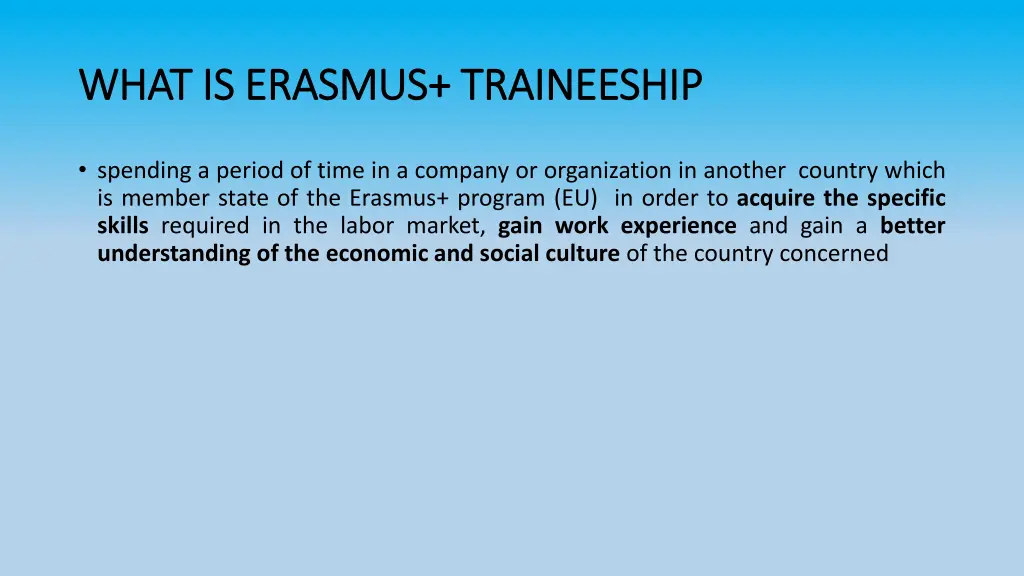 what is erasmus traineeship what is erasmus