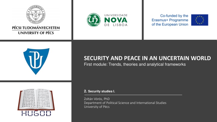 security and peace in an uncertain world first