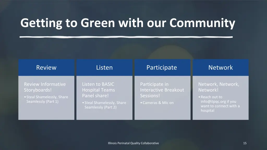 getting to green with our community