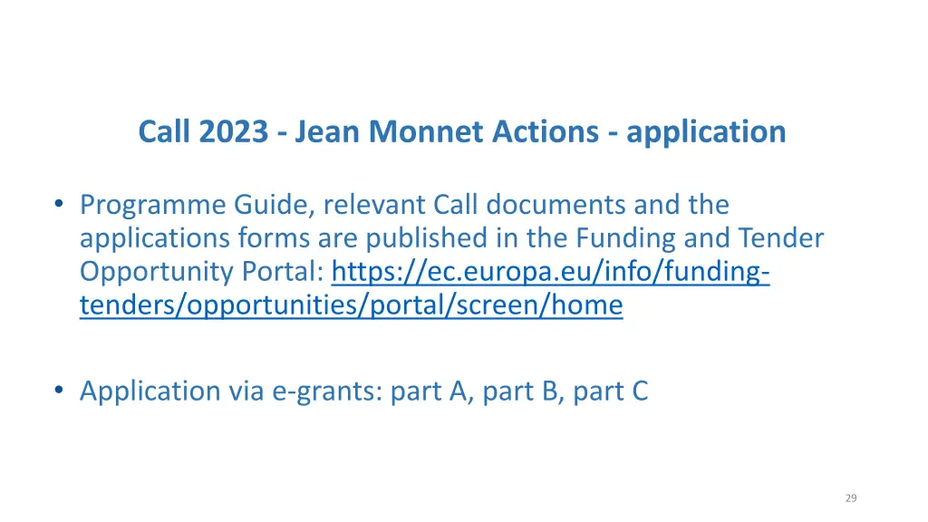 call 2023 jean monnet actions application
