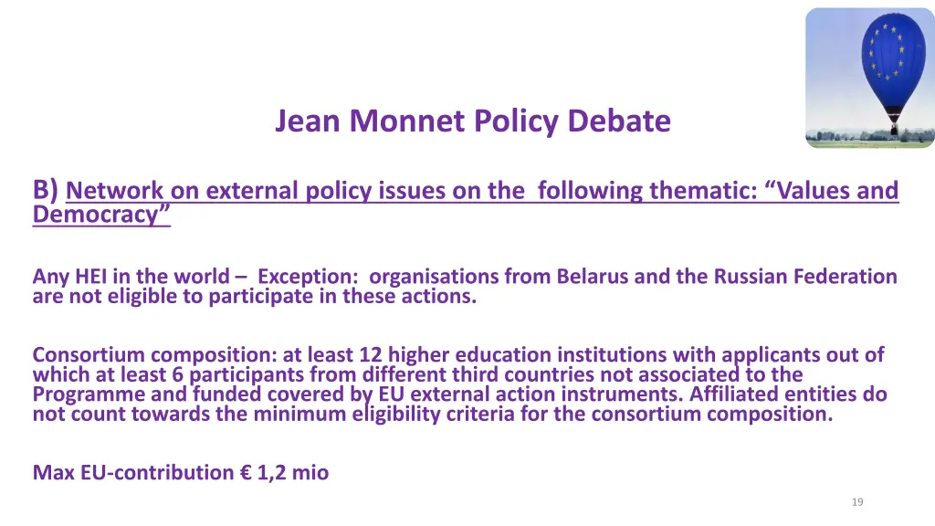 jean monnet policy debate