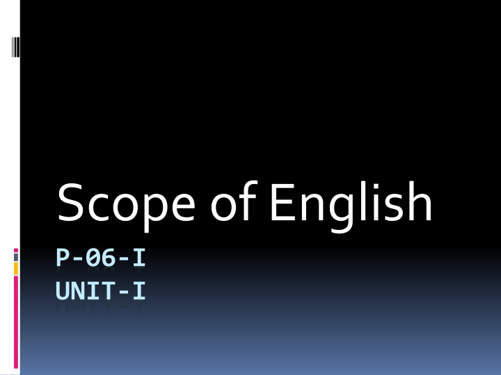 scope of english