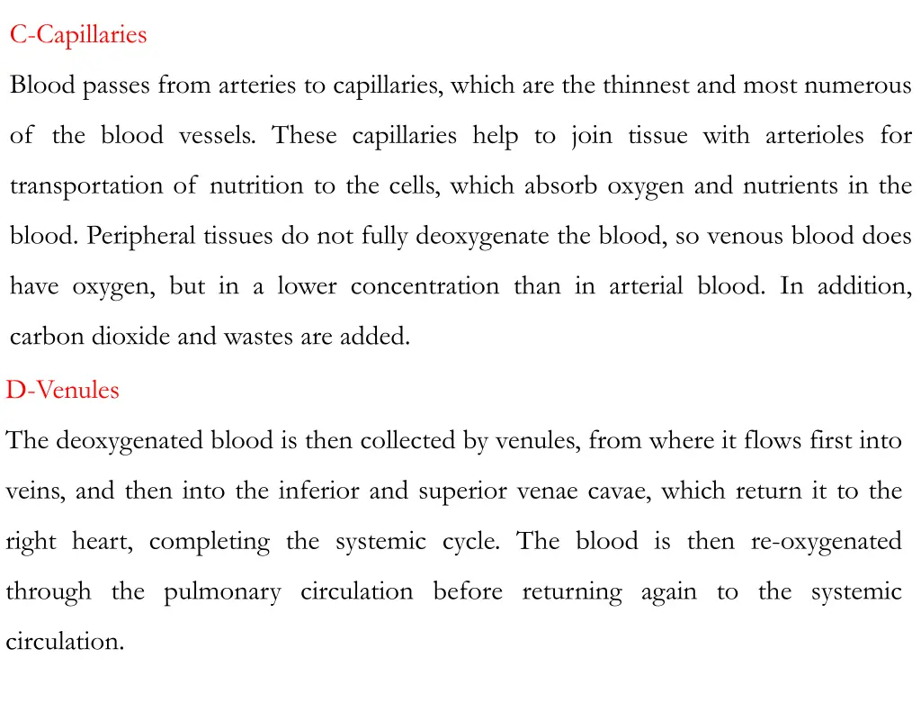 c capillaries