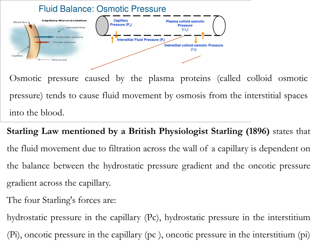 fluid balance osmotic pressure