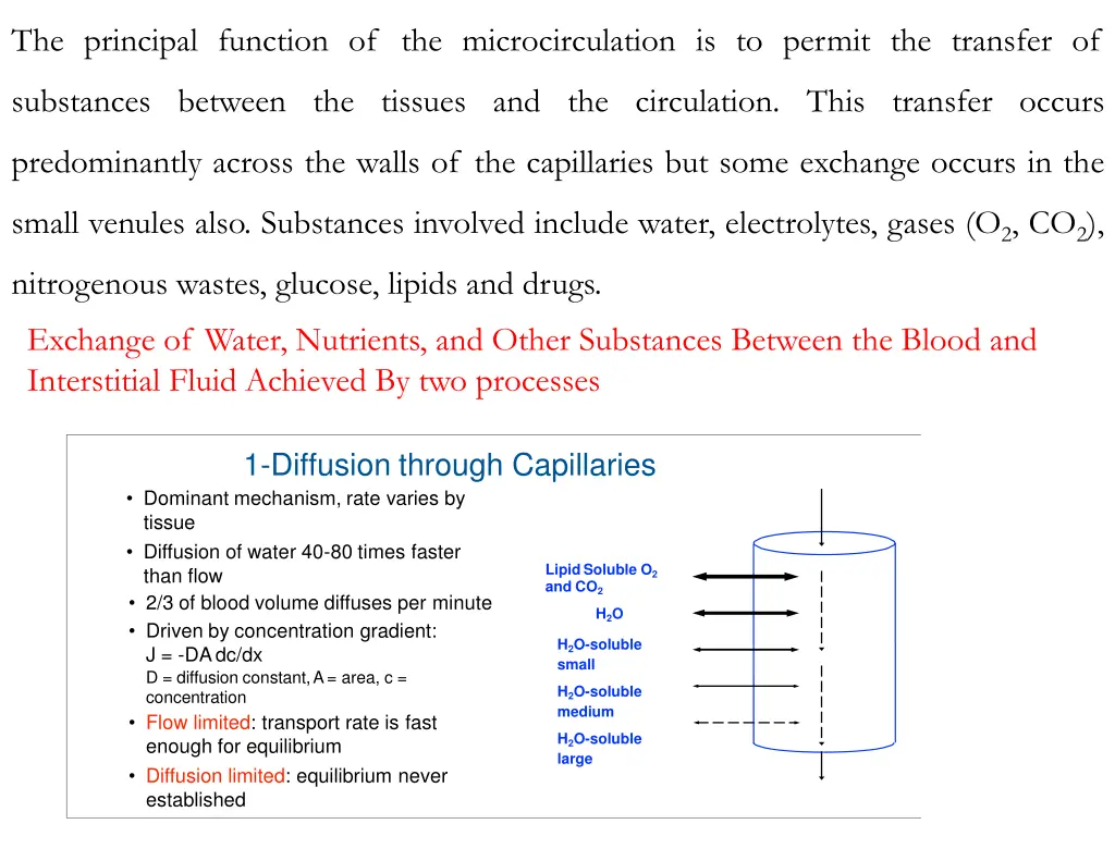 the principal function of the microcirculation