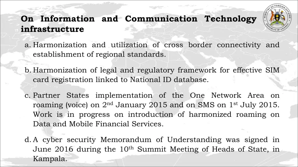 on information and communication technology