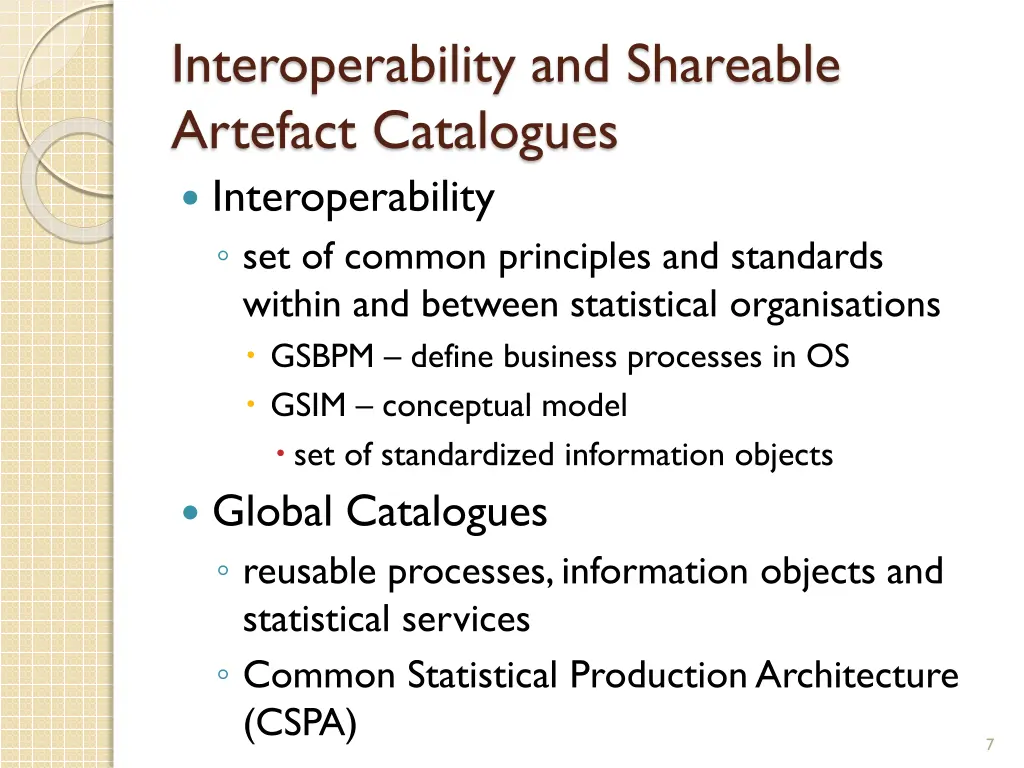 interoperability and shareable artefact