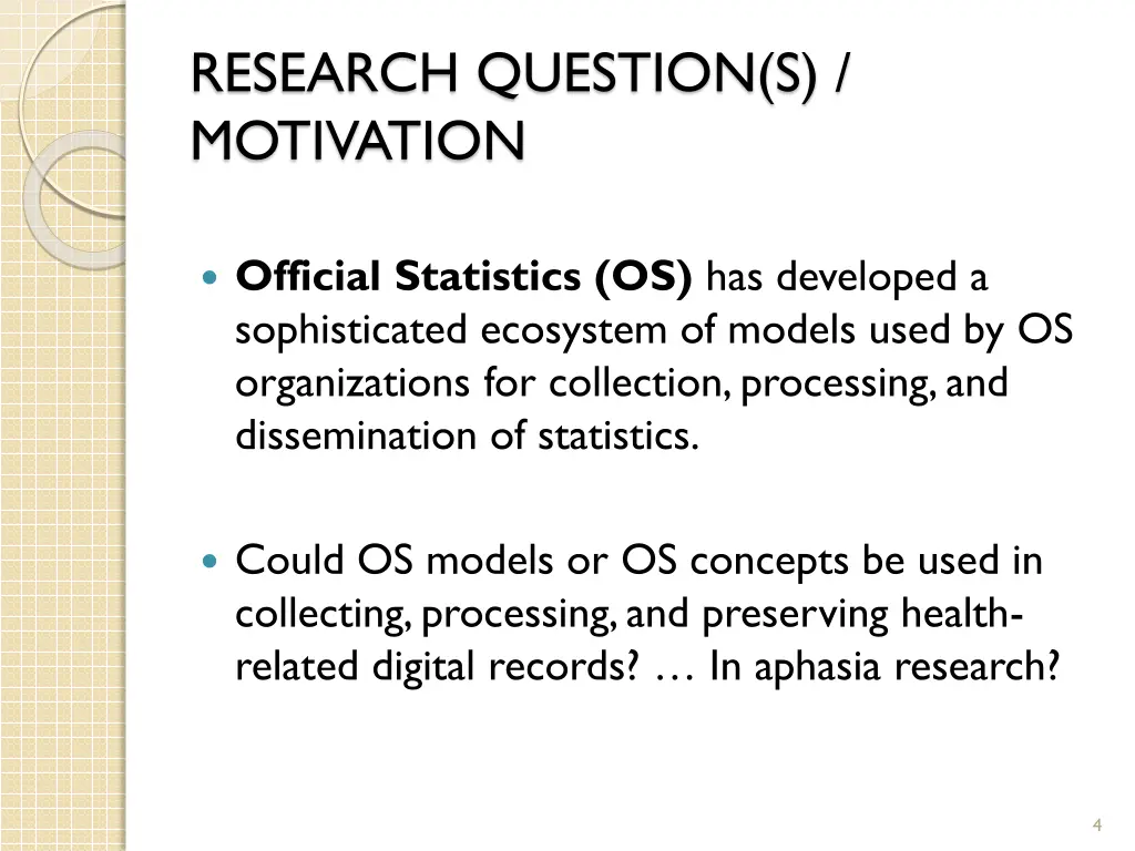 research question s motivation