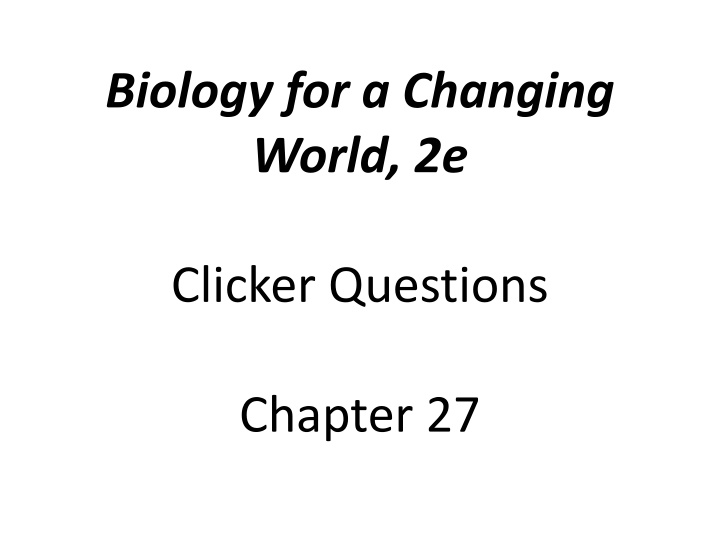 biology for a changing world 2e