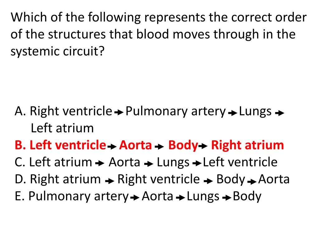 which of the following represents the correct