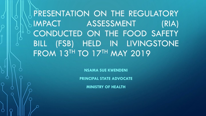 presentation on the regulatory impact assessment