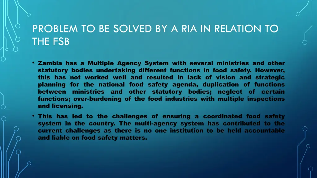 problem to be solved by a ria in relation 2