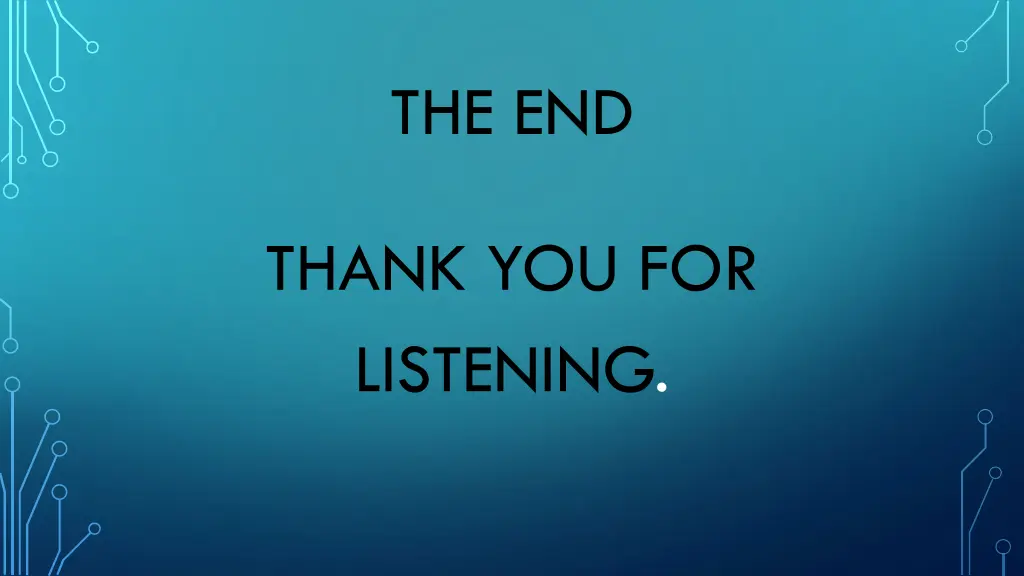 the end
