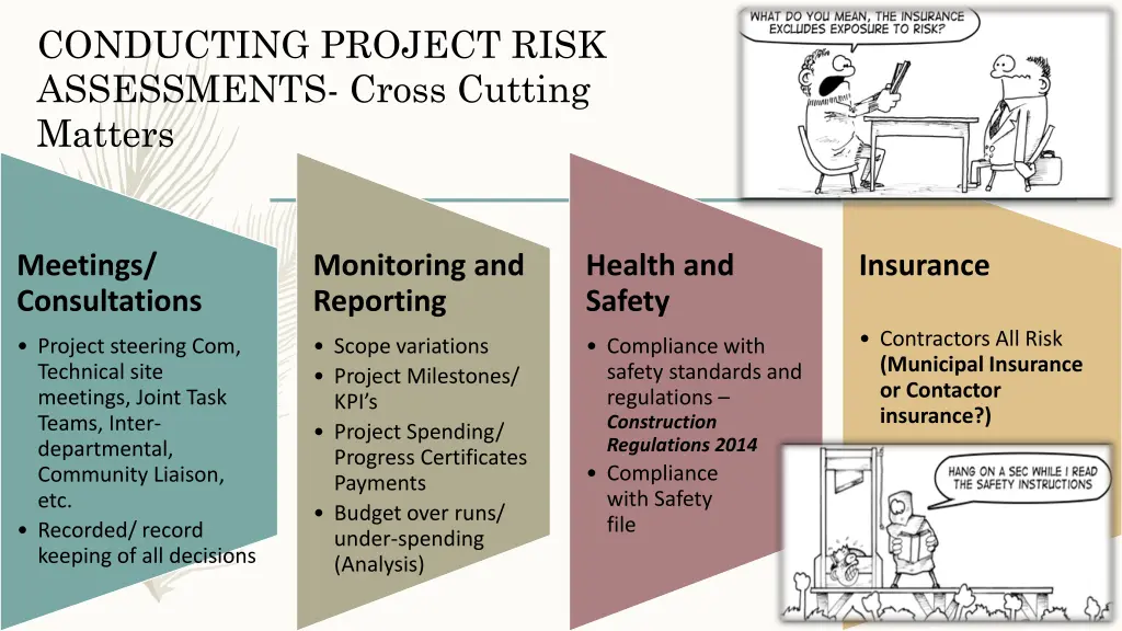 conducting project risk assessments cross cutting