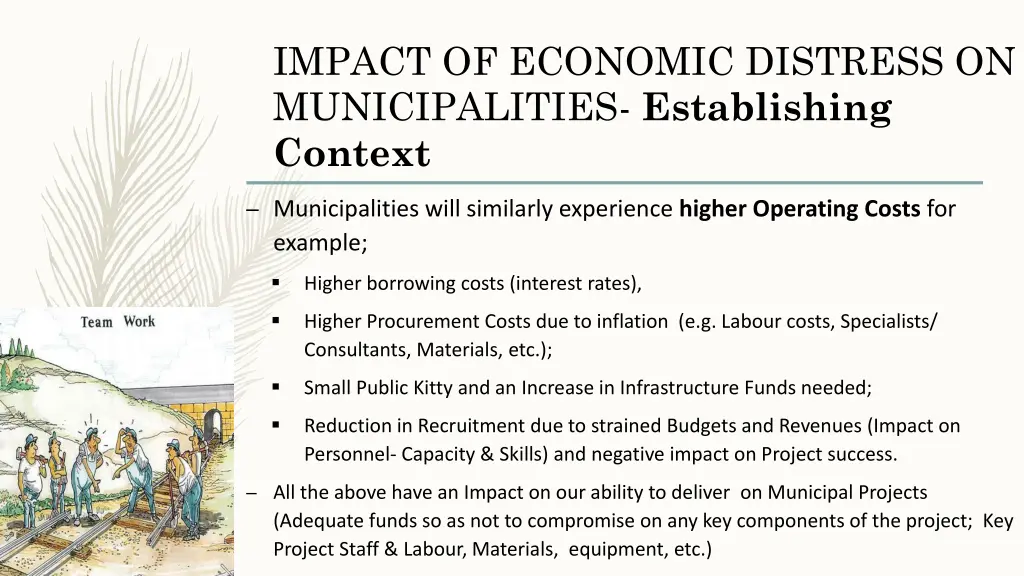 impact of economic distress on municipalities