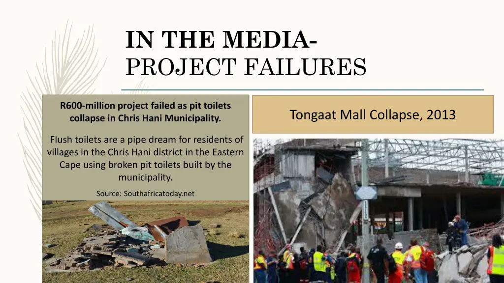 in the media project failures 1