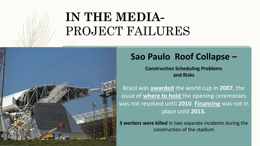 in the media project failures 2
