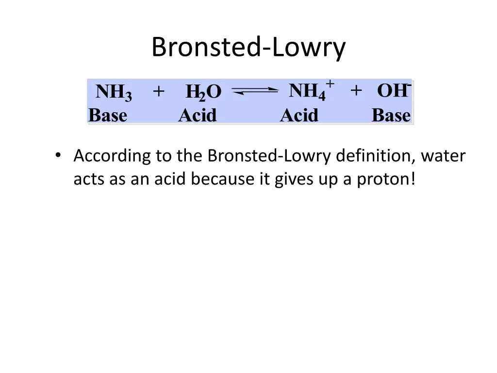 bronsted lowry