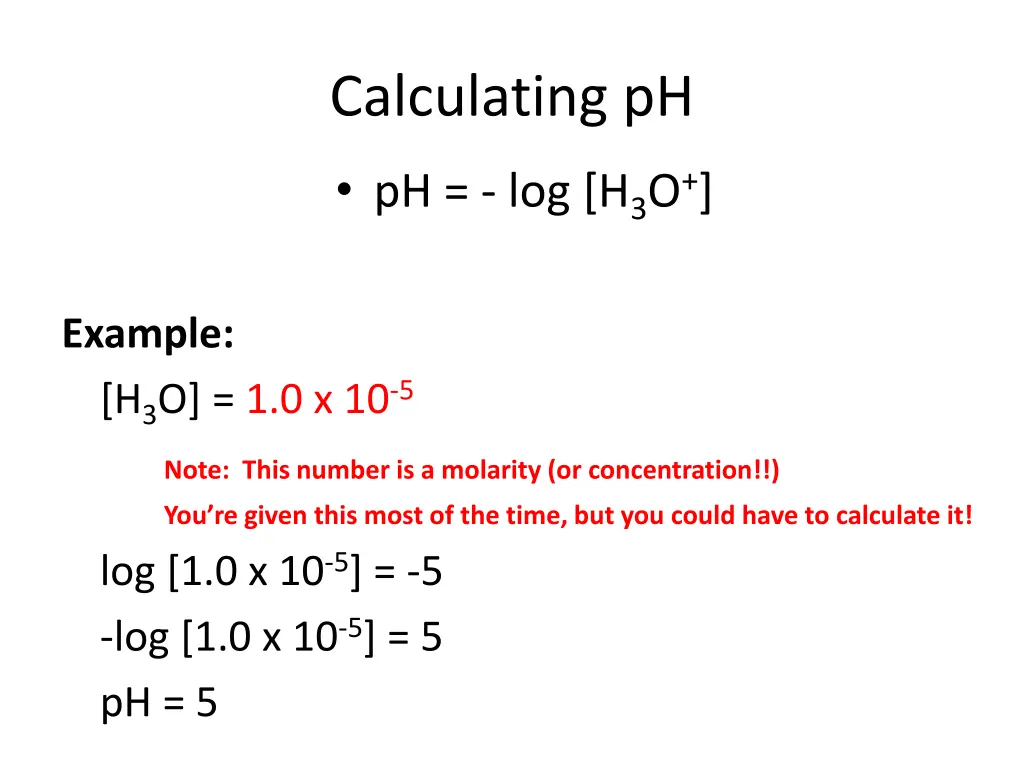 calculating ph 1