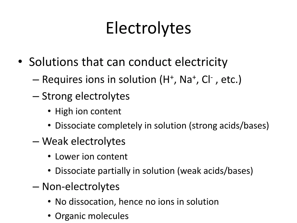 electrolytes