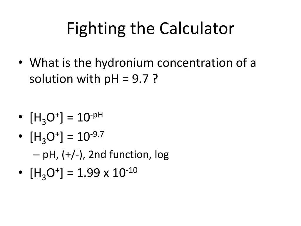 fighting the calculator