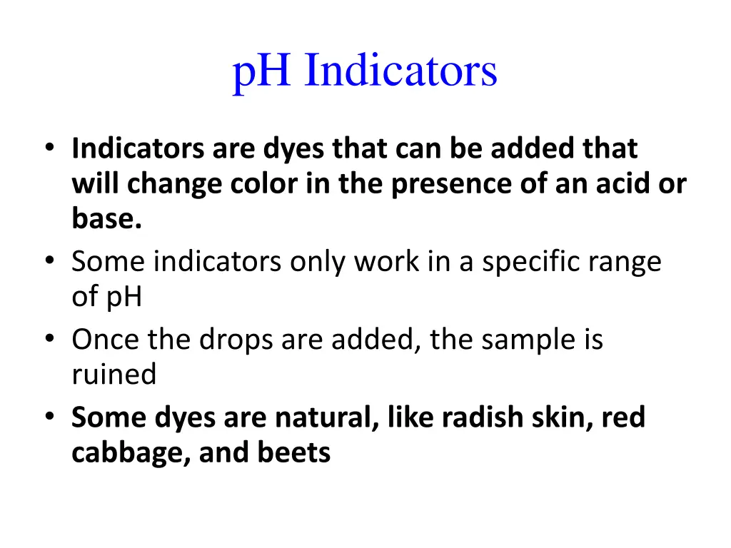 ph indicators