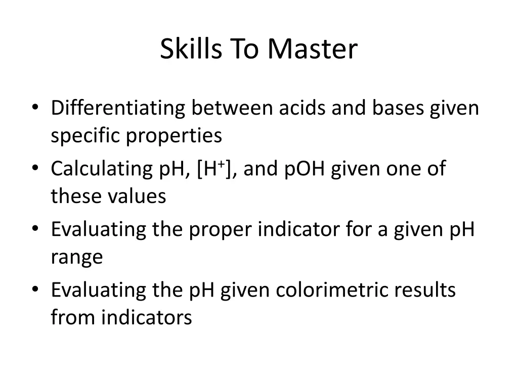skills to master