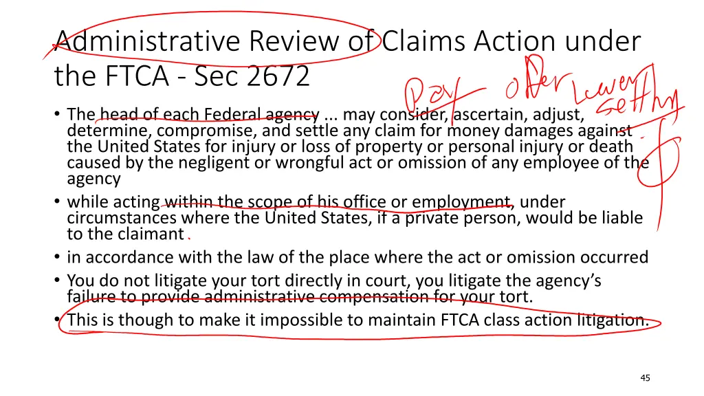 administrative review of claims action under