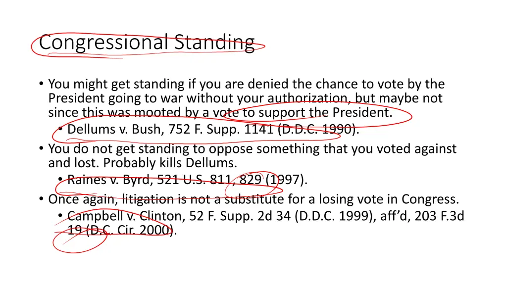 congressional standing